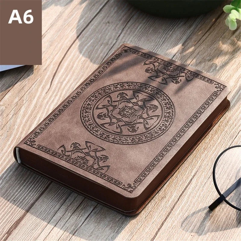 2025 New Portable Vintage Leather Notebook Diary Journal Stationery Gift Portable And Easy To Use - Khaki