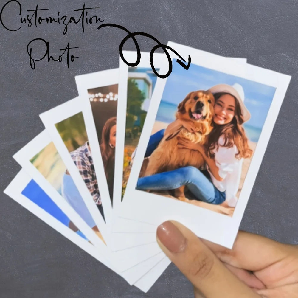 5Pcs Custom Polaroid Cards,High Definition, Souvenir Gift, Personalized Couple Photo,Custom Birthday,Christmas Anniversary Gi