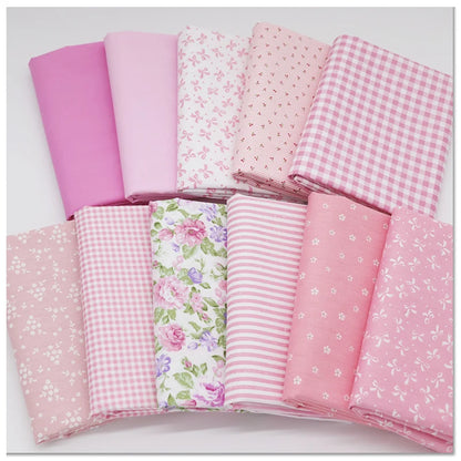 160cm*50cm Pure cotton twill fabric cotton cloth cotton floral 1.6 meters wide pastoral plaid DIY pink fabric