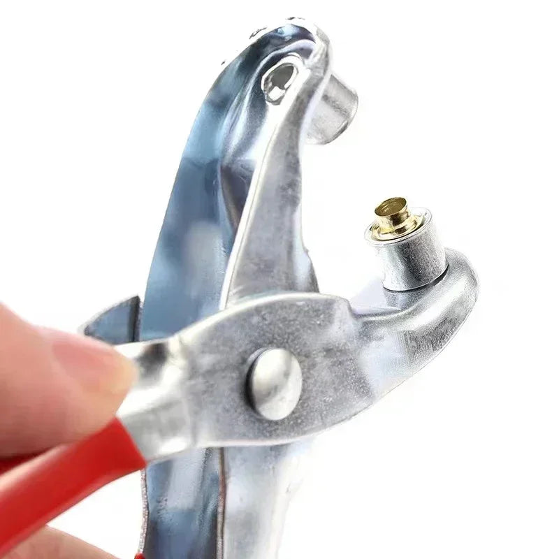 1 Set Grommet Eyelet Plier Set, Eyelet Hole Punch Pliers Kit With 100 4mm Metal Eyelets, Grommet Tool Kit For Leather Cloth