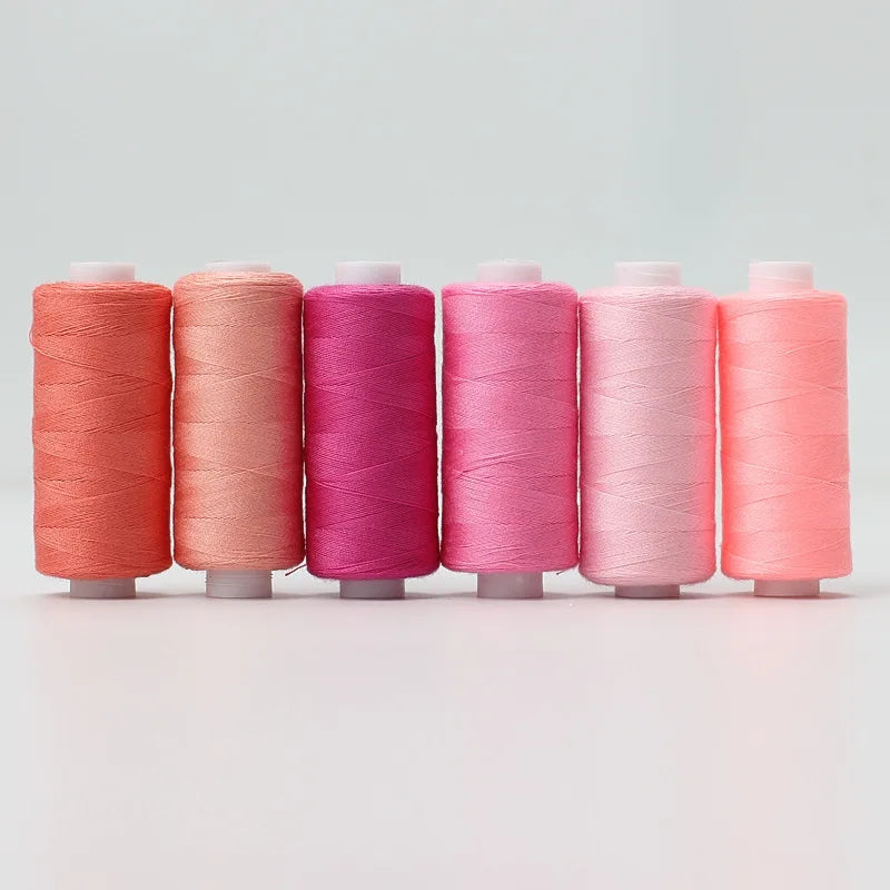 6pcs/Pack Assorted Colors Sewing Thread Polyester Sewing Thread, For Domestic DIY Sewing And Embroidery - XX-6YGS-2Z
