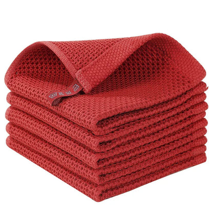 Cotton Towel Soft Absorbent Dishcloth Kitchen Dish Rags Honeycomb Breathable Face Wash Towel Household Cleaning Cloth Wash Cl