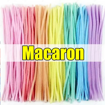 100-1500Pcs Pipe Cleaners Craft Multicolor Chenille Stems Twisting Sticks Plush Stick for Kids DIY Arts Handcraft Decor