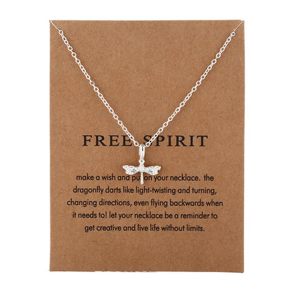 New Trendy Fashion Silver Gold Color Alloy Heavenly Angel Wings Pendant Necklaces for Women Girl Fashion Jewelry
