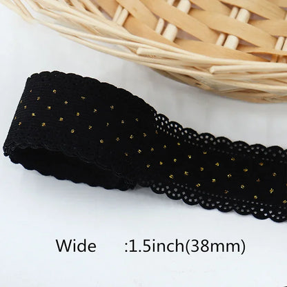 5 Yards Lace Corduroy Ribbons Sewing Crafts Hair Bow Making Gift Wrapping Accessories Christmas Ribbon Decoration - 12