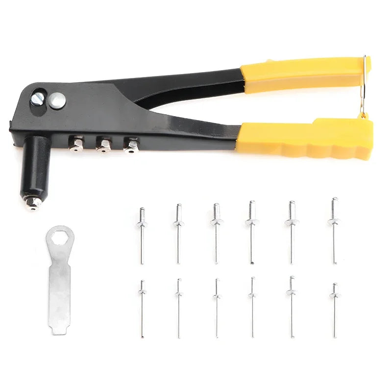 Heavy Duty Riveter Set Pop Rivet Gun and 120Pcs Blind Rivets Assortment Kit Hand Tools Rivet Nut Tool
