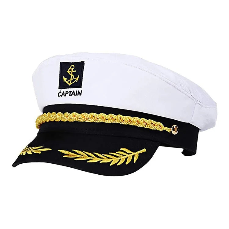 Adult Yacht Sailor Captain Hat Adjustable Men's and Women's Party Hat Makeup Ball Dressing Event Excellent Stylish Accessorie