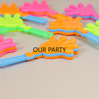 20Pcs Colorful Mini Hand Clapper Cheering Props Clap Your Hands Toys for Kids Birthday Party Favors Baby Shower Pinata Filler