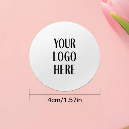 Customizable Photo Stickers with Multicolor Logos - Durable Waterproof Labels for Events & Corporate Gifts