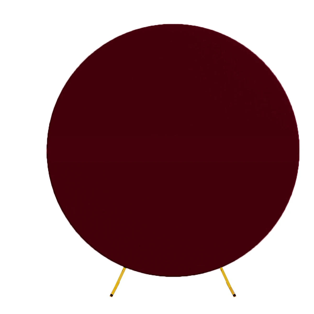 Pure Color Circle Round Backdrop Cover Wedding Baby Shower Birthday Party Decor Elastic Photo Background（Without Shelf）