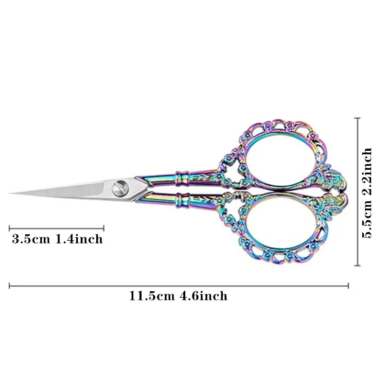 Retro Zakka Stainless Steel Antique Vintage Scissors Sewing Grooming Fishing Thread Cutter Paper Embroidery Cross-stitch Shea
