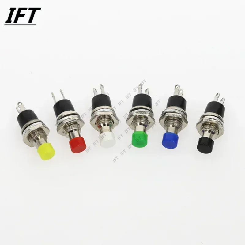 6pcs PBS-110 7MM Momentary Pushbutton Switch Press the reset switch On Off Push Button Micro Switchs Normally closed NC or NO