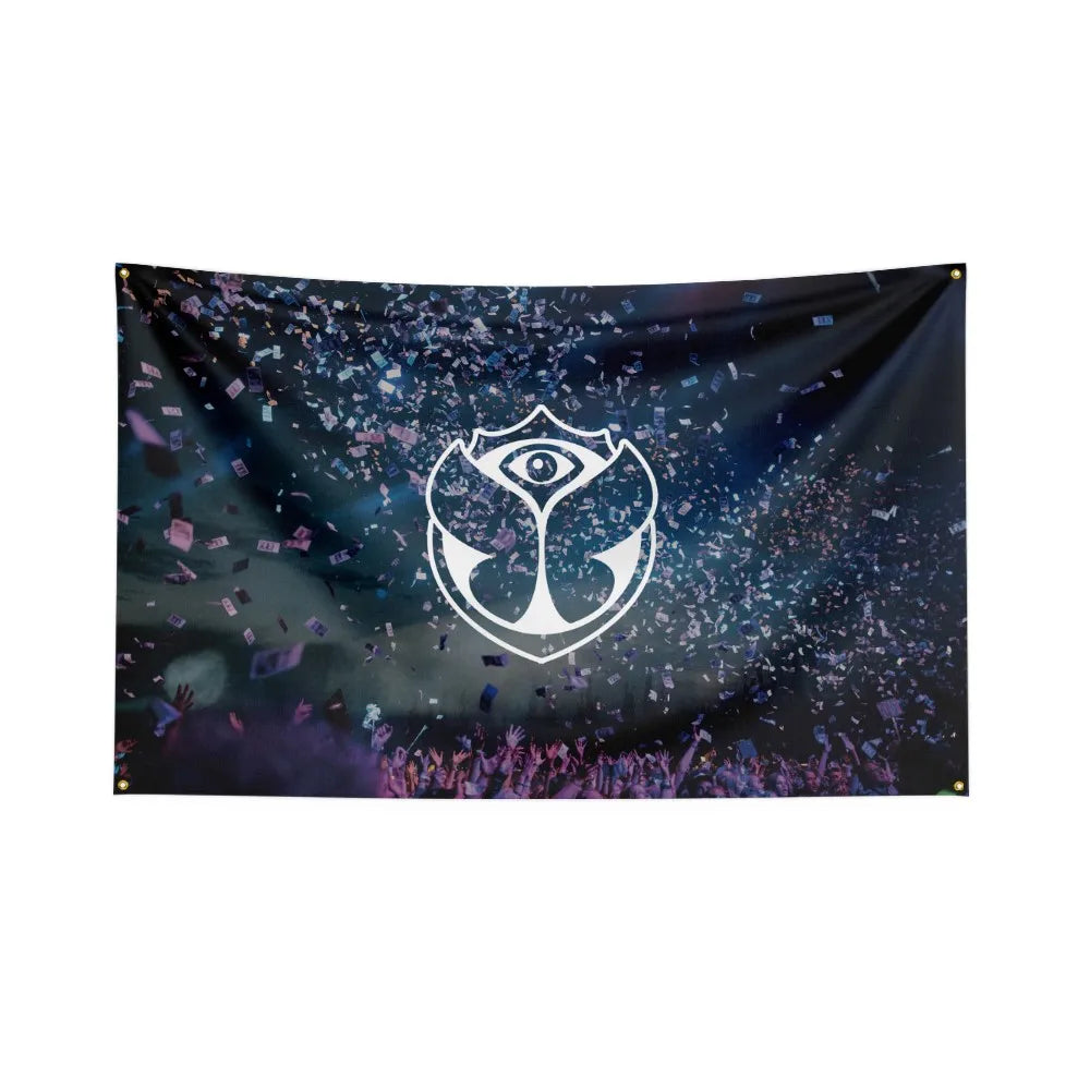 Tomorrowland Festival Flag Polyester Digital Printing Electronic Music Banner - J0248 / 90 x 150cm