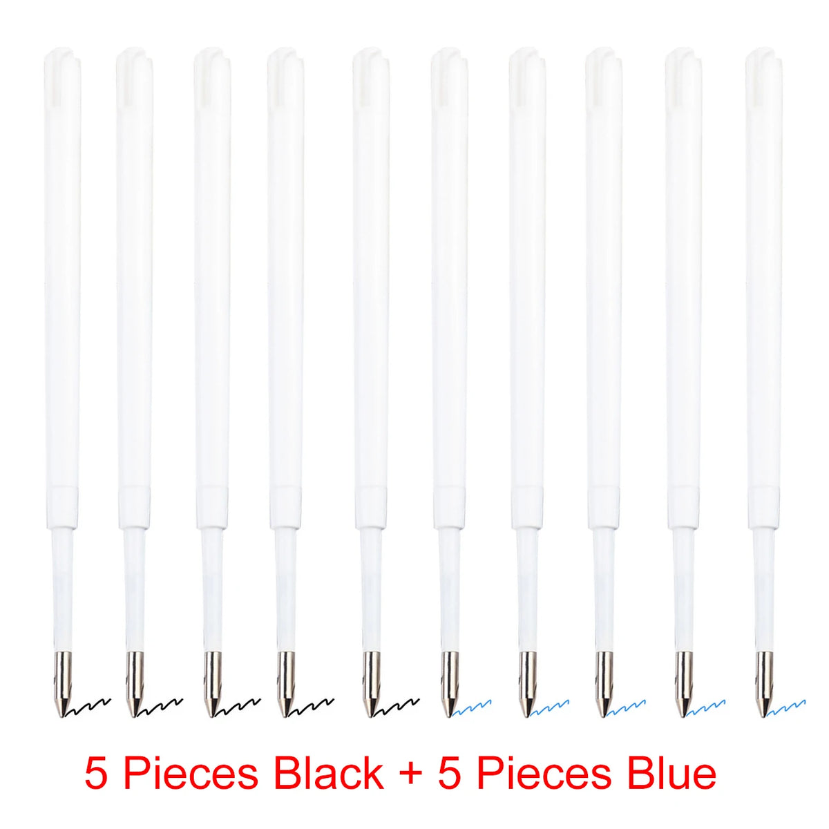 98mm1.0mm Ballpoint Pen Refills For Parker Pens Medium Point Blue Red Black Ink Rods For Writing Office Stationery - 10 Piece