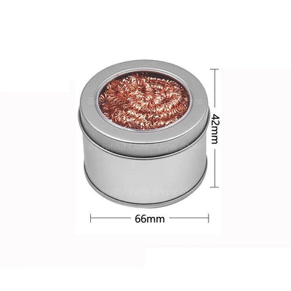 Desoldering Cleaning Ball Soldering Iron Mesh Filter Cleaning Nozzle Tip Copper Wire Cleaner Ball Metal Dross Box Clean Ball