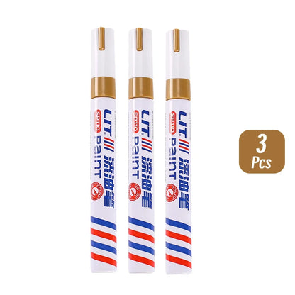 3mm 10p Colorful 8 Colors Permanent Paint Marker Waterproof White Markers tire tread rubber fabric Paint metal Paint Marker P