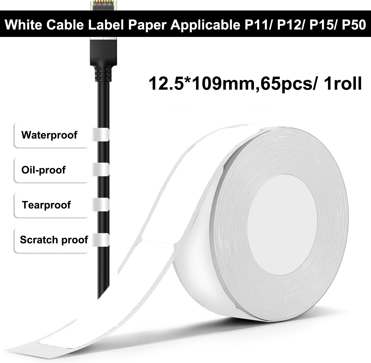 Marklife P15 Label Stickers Thermal Label Tape Paper For Mini Thermal Printer Self-adhesive Paper Roll For D30 P12 Q30 Printe