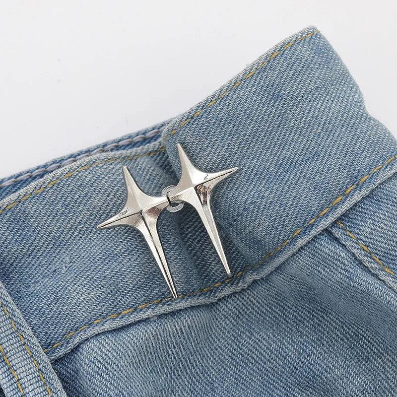 Bowknot Button Adjuster for Pants Skirts Waist Tightener Adjustable Waist Buckle for Jeans No Sewing Required Clothing Suppli