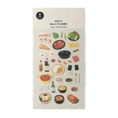 Suatelier Foods Stickers Aesthetic Scrapbooking Cute Junk Journal Ephemera Korean Deco Sticker Planner Diary DIY Craft Suppli