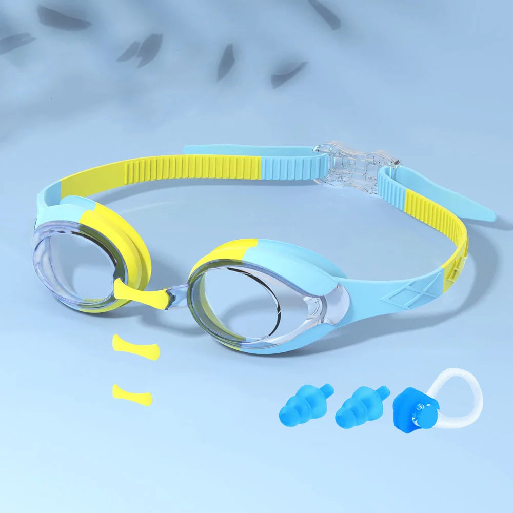 Kids Swimming Goggles Waterproof Swim Eyewear Glasses Anti-fog&Leak Girls Boys Youth Quick Adjustable Strap Age 3-14 Years Ol