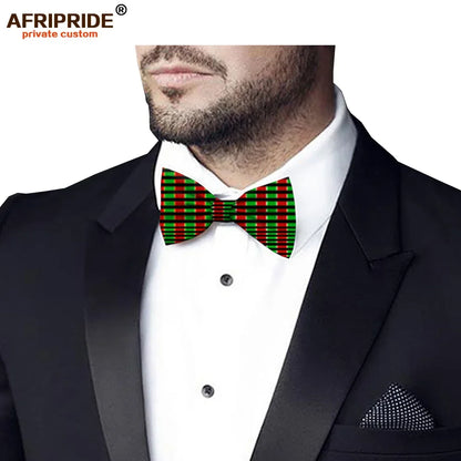 African Ankara Print Butterfly Bow Tie for Men Women Boys Girls Fashion Wedding Party Accessory Wax Batik Ties