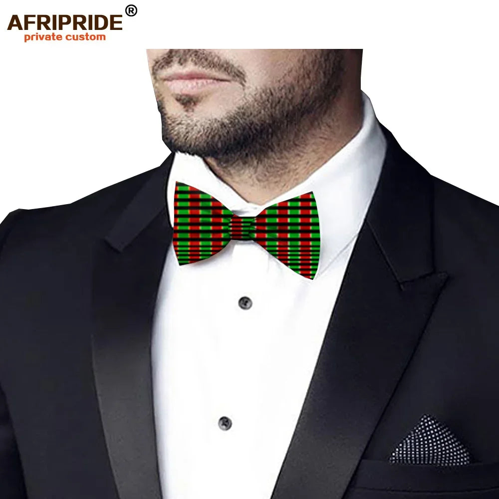 African Ankara Print Butterfly Bow Tie for Men Women Boys Girls Fashion Wedding Party Accessory Wax Batik Ties - 551