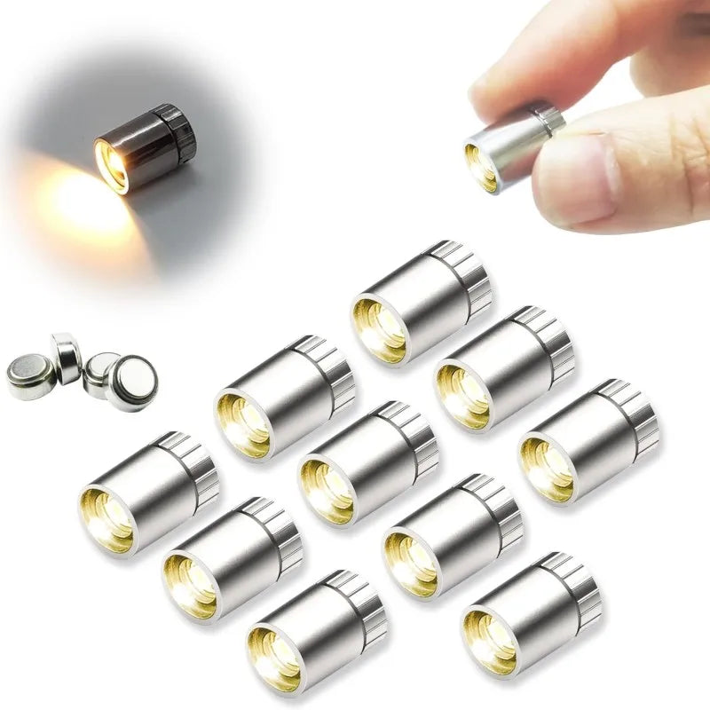 10 pcs Miniature Led Lights Muti-Color Changing Tiny Light for Hand Craft or DIY Dollhouse Balloons Party Decoration - Warm W