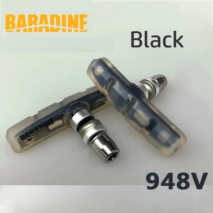 Baradine 948V MTB Bike V-brake Shoes Transparent 60mm Pads Bicycle Brake Blocks Bicycle Accessories - Black