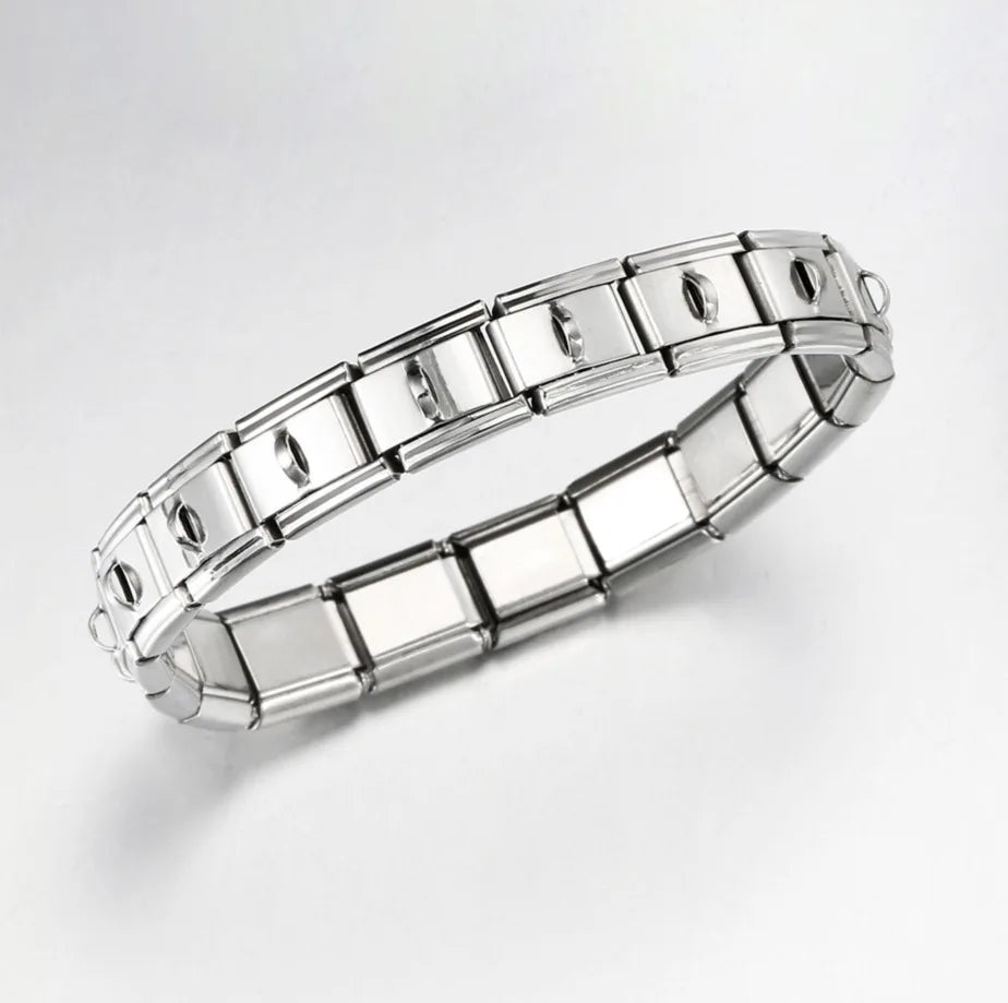 2025 Fashion Functional Elastic Bracelet Modular Bulk Italian Charms Links Fit Bracelet Stainless Steel Jewelry - Triangle ho