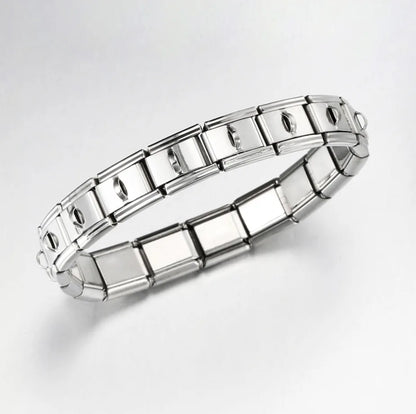 2025 Fashion Functional Elastic Bracelet Modular Bulk Italian Charms Links Fit Bracelet Stainless Steel Jewelry - Triangle ho