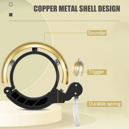 Vintage Bicycle Bell Loud Crisp Folding Mountain Bike Bell Retro Copper Hands Personality Bike Accessories