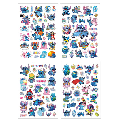 4Pcs/set Disney New Cartoon Stitch Tattoo Stickers Temporary Tattoos For Party Body Face Cute Tattoos Stickers Decoration - 4