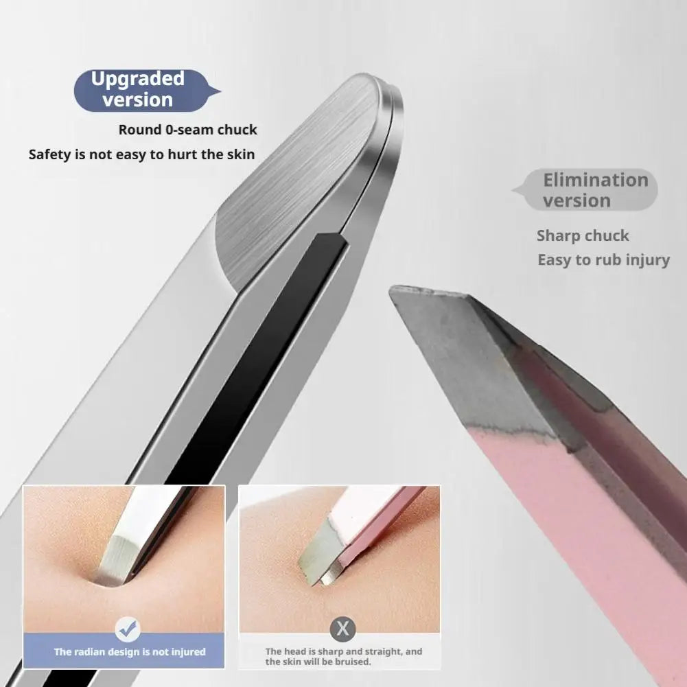 Stainless Steel Brow & Facial Hair Remover Eyebrow Tweezers Non-slip Makeup Remover Tweezer Tools Hair Removal Makeup Tools