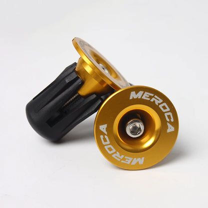 Bicycle Bar End Plug Road Mountain Bike Handlebar End Cap Aluminum Bicycle Handle Bar End Cap MTB Handlebar Plugs - Gold