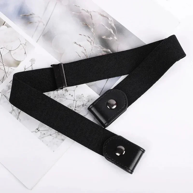2024 Canvas Adjustable Elastic Waist Band Invisible Belt Buckle-Free Belts for Women Men Jean Pants Dress No Buckle Easy To W