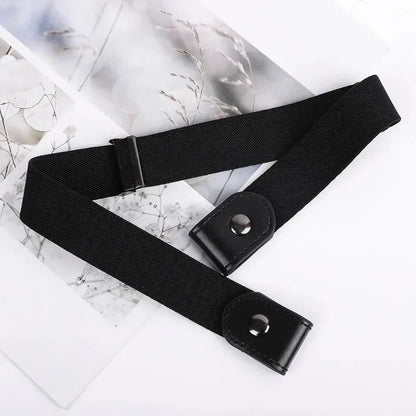 2024 Canvas Adjustable Elastic Waist Band Invisible Belt Buckle-Free Belts for Women Men Jean Pants Dress No Buckle Easy To W