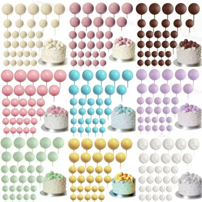 20 Pcs Ball Cake Topper Decorations Mini Balloons Cake Topper Sticks Gold Balls Cake Picks Cake Topper Balls Cake Decorations
