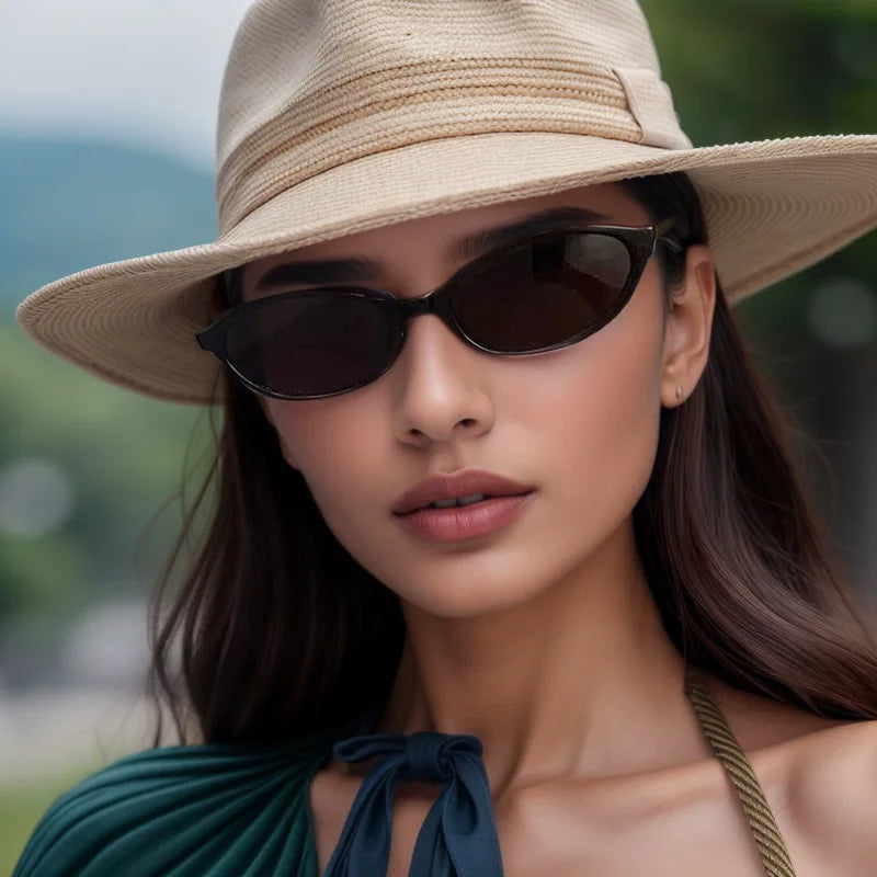Sexy Small Oval Women's Sunglasses 2025 New Fashion Leopard Brown Hot Sun Glasses Female Retro Colorful Shade Eyeglass
