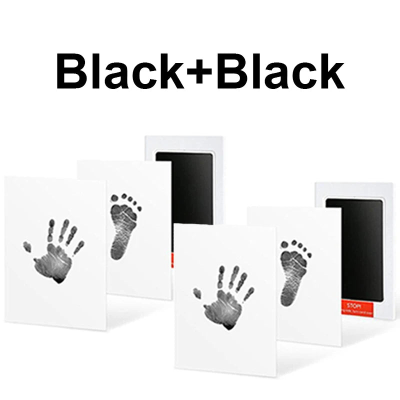 Baby Care Non-Toxic Baby Handprint Footprint Imprint Kit Baby Souvenirs Casting Infant Footprint Ink Pad Infants Clay Toy Gif