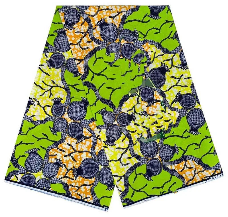 2024 6 Yards 100% Cotton Veritable Wax Pagne African Super Real Holland Wax VL Original Batik Lace Dress Dutch Loincloth - Gi