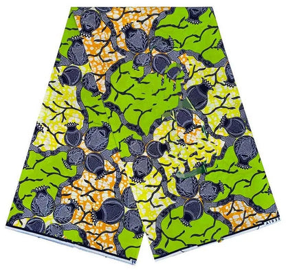 2024 6 Yards 100% Cotton Veritable Wax Pagne African Super Real Holland Wax VL Original Batik Lace Dress Dutch Loincloth - Gi