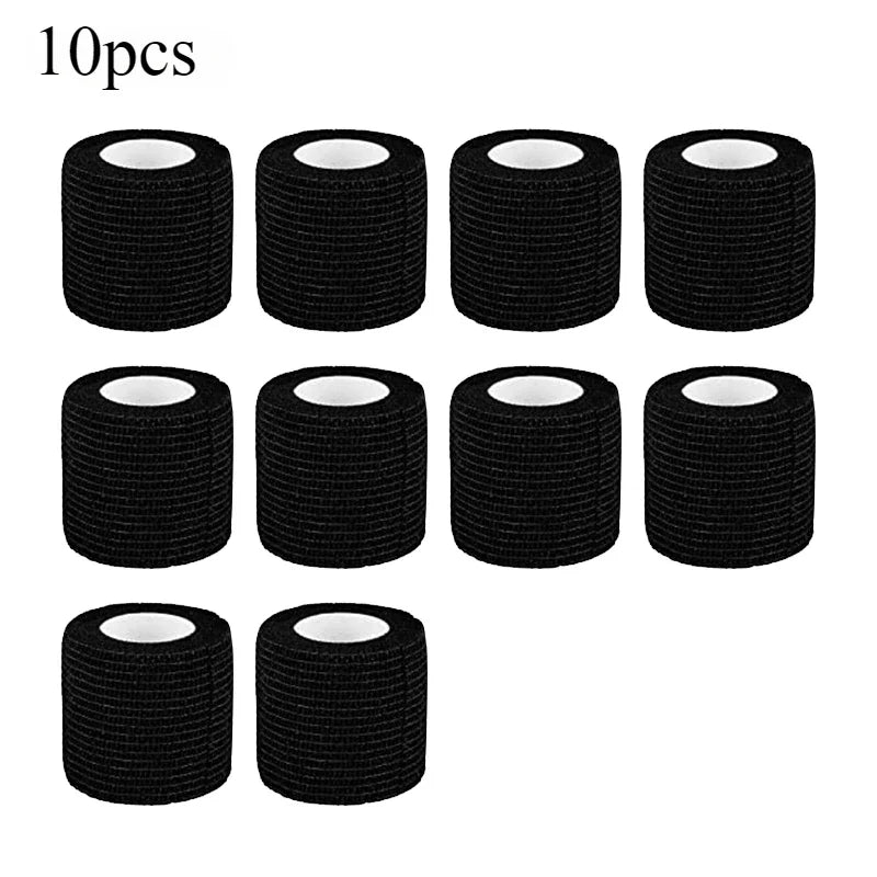 5/10/15/20/48 Black Wraps Adhesive Tapes Tattoo Cover Waterproof Self Nonwoven Grip Bandage Finger Protection Tattoo Accessor