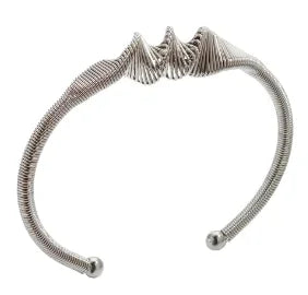 Stainless Steel With Zirconia Bracelet Bangle Simple Jewelry - B6 Silver