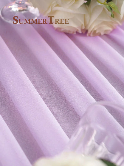 10 Meters Wedding Arch Drape Fabric Sheer Chiffon Tulle Curtain Draping Backdrop Party Supplies Home Drapery Ceremony Decorat