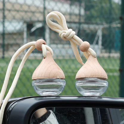 Round Car Perfume Bottle Ornament Aromatherapy Essential Oil Bottle Hanging Auto Air Freshener Car Decoration Interior for Ho