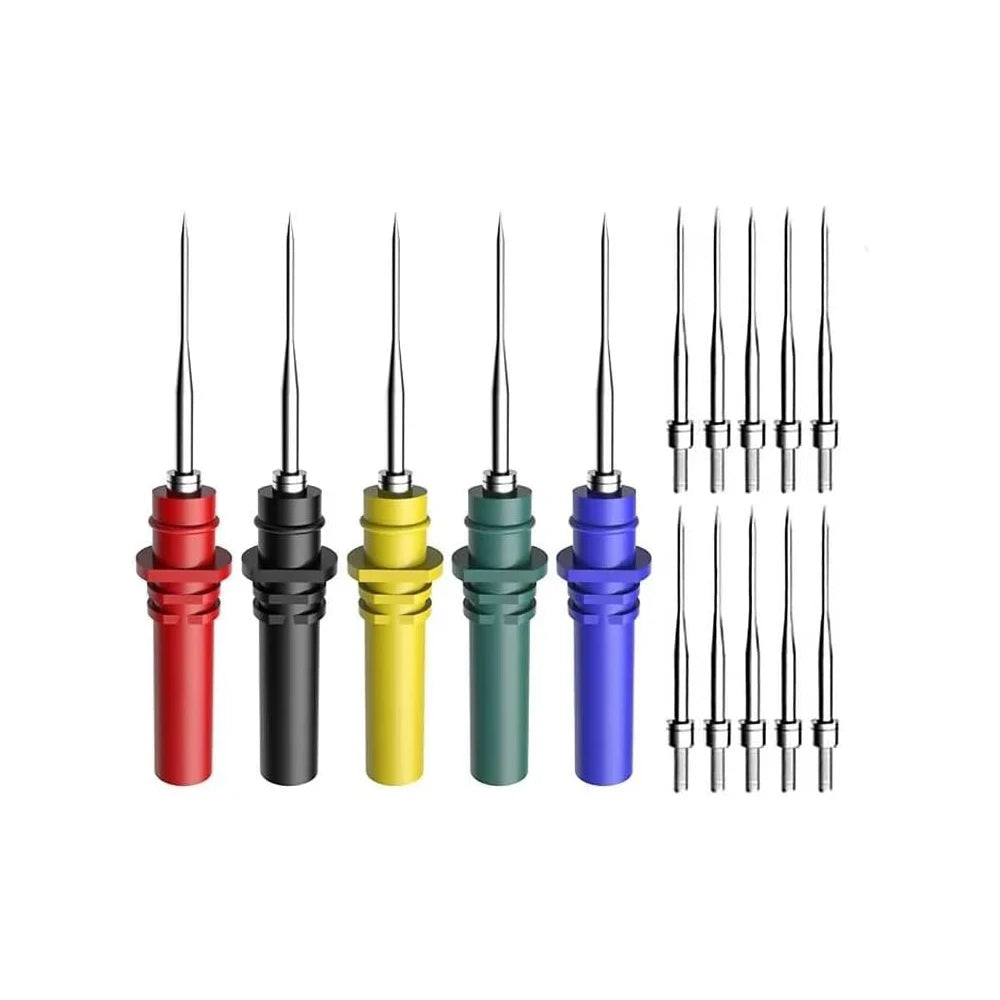 15pcs Automotive Diagnostic Test Probe Puncture Needles Oscilloscope Probe Pins Set Repair Tool Accessories - as the photo sh