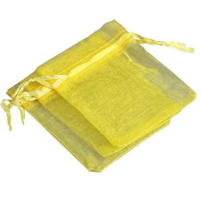 50/100pcs/lot Organza Gift Bag For Jewelry 24 Colors Drawstring Pouches For Wedding Christmas Candy Gift Bags Jewelry Packing