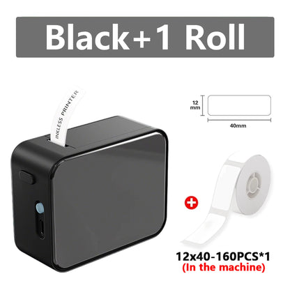 Marklife P15 Mini Portable Label Printer Smart Pocket Printer Thermal Adhesive Sticker Labeling Machine ot 3PK Label Paper No