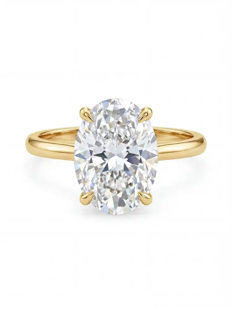 925 Sterling Silve 1-8CT Zircon Gorgeous Shiny Oval Stone Ring For Women Engagement Wedding Luxury Fine Jewelry