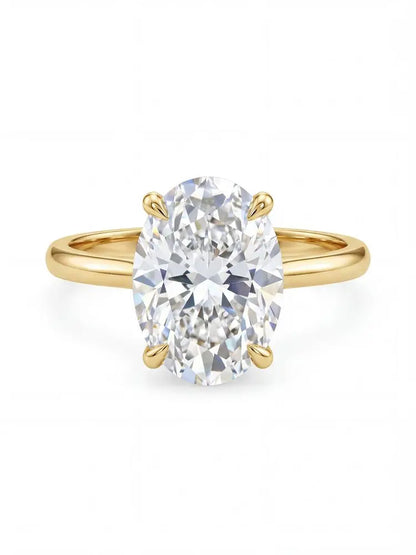 925 Sterling Silve 1-8CT Zircon Gorgeous Shiny Oval Stone Ring For Women Engagement Wedding Luxury Fine Jewelry
